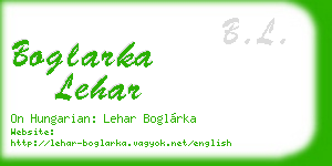 boglarka lehar business card