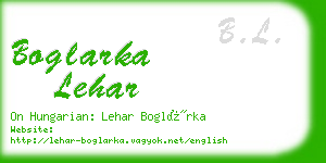 boglarka lehar business card